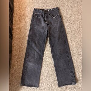 Levi’s grey rib cage jeans